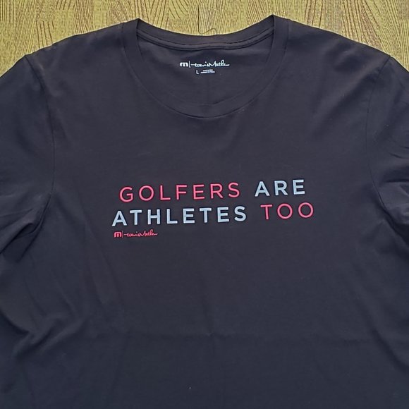 Travis Mathew | Shirts | Travis Mathew Golfers Are Athletes Too Black Shirt | Poshmark